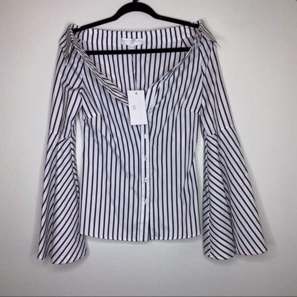 NWT: CAROLINE CONSTAS Persephone Blouse- Small - Picture 2 of 5